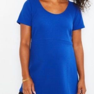 Textured Peplum Maternity Top